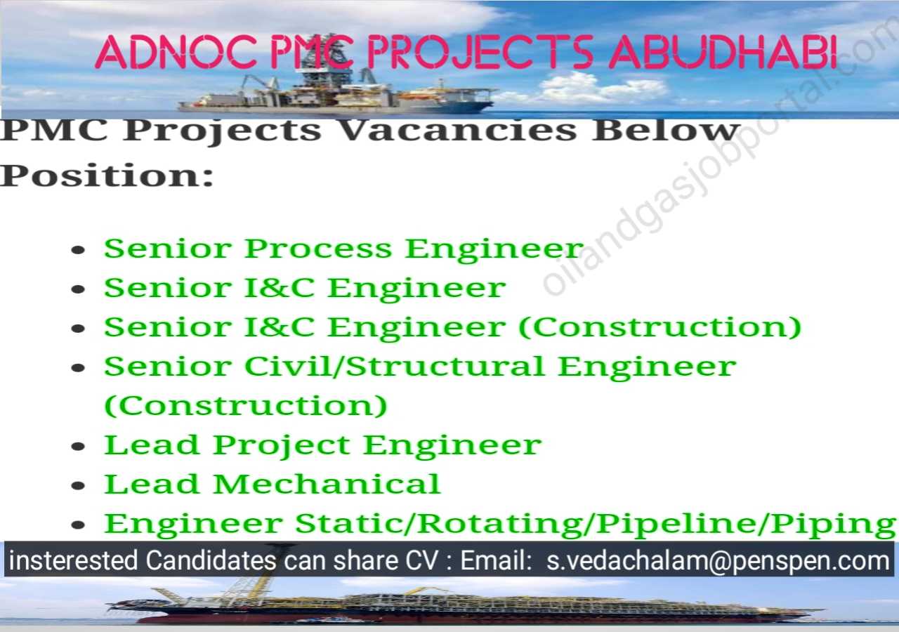 We are looking for a Lead & Senior Engineers for a PMC project to be based in Abu Dhabi