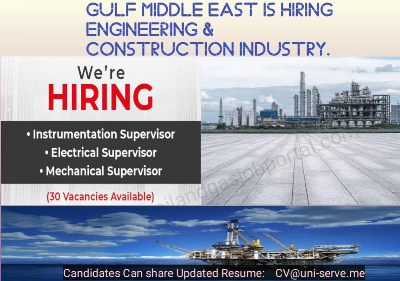 Gulf Middle East is hiring for a multinational company leader in the Engineering & Construction industry.