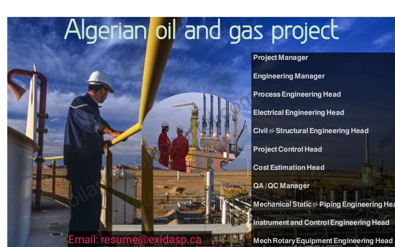 ExidaSP is currently bidding on an Algerian oil and gas project, and as part of our proposal