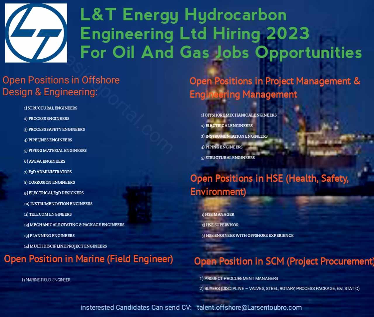 L&T Energy Hydrocarbon Engineering Ltd Hiring 2023 For Oil And Gas Jobs Opportunities 